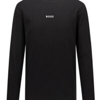 Hugo Boss Longsleeve TChark 1 aus Stretch-Baumwolle mit fünflagigem Logo schwarz 001 Hugo Boss Longsleeve TChark 1 aus Stretch-Baumwolle mit fünflagigem Logo schwarz 001