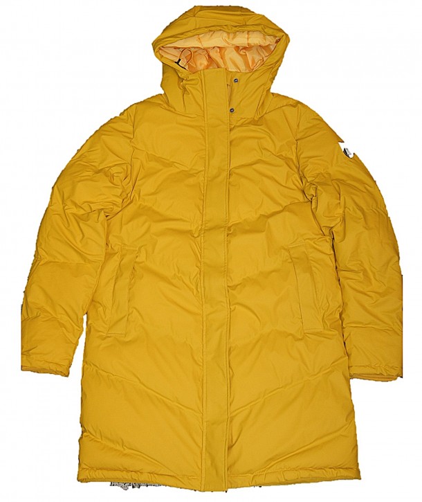 Derbe Damen Winter Steppmantel IPSHOLM mit Derbe Logo am Arm gelb 040 Derbe Damen Winter Steppmantel IPSHOLM mit Derbe Logo am Arm gelb 040