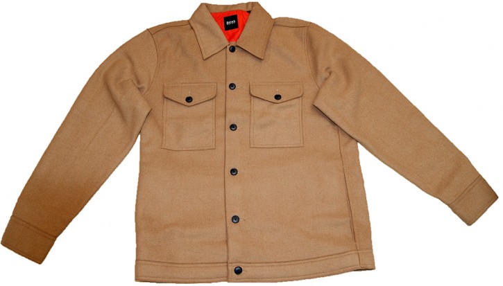 Hugo Boss Oversized Overshirt Lom_1 aus Wolle mit Knopfverschluss Farbe braun 262 Hugo Boss Oversized Overshirt Lom_1 aus Wolle mit Knopfverschluss Farbe braun 262