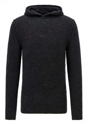 Hugo Boss Kapuzen-Pullover Karletto mit Logo-Stickerei grau 022