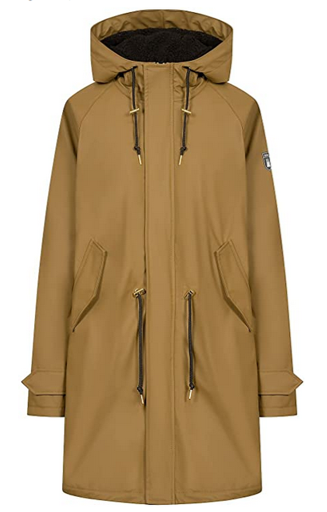 DERBE Travel Cozy Friese Tidaholm Damen Regenjacke gefüttert hellbraun 816 DERBE Travel Cozy Friese Tidaholm Damen Regenjacke gefüttert hellbraun 816