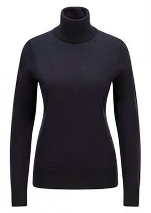 Hugo Boss Slim-Fit Rollkragenpullover C_Fiddinias aus Baumwoll-Mix mit Seide und Kaschmir dunkelblau 466