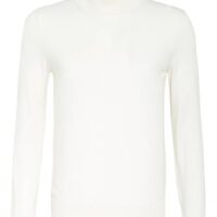 HUGO BOSS Rollkragenpullover MUSSO- P aus extrafeiner italienischer Merinowolle weiss 131