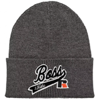 Hugo Boss Gerippte Mütze Floley_RA mit exklusivem Logo grau 030 Hugo Boss Gerippte Mütze Floley_RA mit exklusivem Logo grau 030
