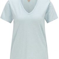 Hugo Boss T-Shirt C_Emodern aus strukturierter Baumwolle mit V-Ausschnitt hellblau 417