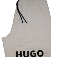 HUGO Dilton Baumwoll-Shorts aus French Terry mit Logo Weiß 100