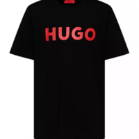 Hugo Boss Herren T-Shirt Dulivio Regular-Fit aus Baumwoll-Jersey mit Kontrast-Logo Schwarz 001 Hugo Boss Herren T-Shirt Dulivio Regular-Fit aus Baumwoll-Jersey mit Kontrast-Logo Schwarz 001