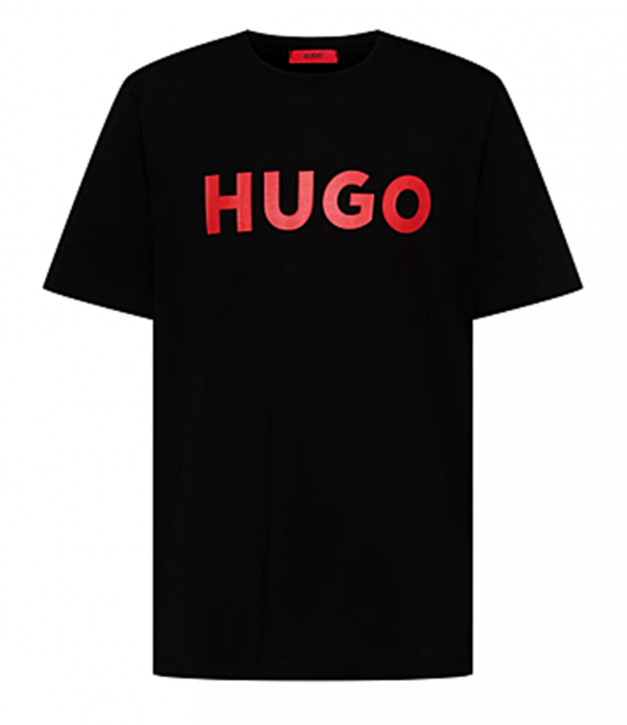 Hugo Boss Herren T-Shirt Dulivio Regular-Fit aus Baumwoll-Jersey mit Kontrast-Logo Schwarz 001 Hugo Boss Herren T-Shirt Dulivio Regular-Fit aus Baumwoll-Jersey mit Kontrast-Logo Schwarz 001