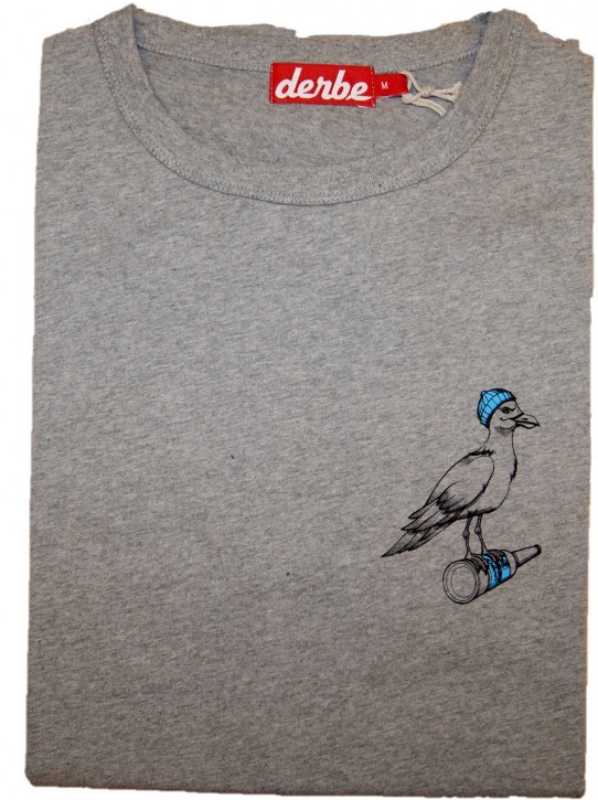 DERBE T-Shirt Sturmmöve Mono Farbe 021-grey malange DERBE T-Shirt Sturmmöve Mono Farbe 021-grey malange
