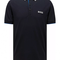 Hugo Boss Poloshirt Paddy Pro aus Baumwoll-Mix mit kontrastfarbenen Logo dunkelblau 402 Hugo Boss Poloshirt Paddy Pro aus Baumwoll-Mix mit kontrastfarbenen Logo dunkelblau 402