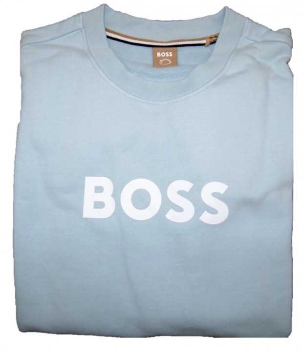 Hugo Boss Baumwoll-Sweatshirt aus French Terry mit Logo-Print C_Elaboss_6 Hellblau 417 Hugo Boss Baumwoll-Sweatshirt aus French Terry mit Logo-Print C_Elaboss_6 Hellblau 417