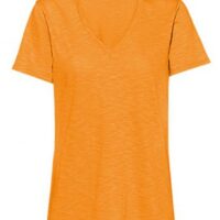 Hugo Boss T-Shirt C_Emodern aus strukturierter Baumwolle mit V-Ausschnitt Orange 815