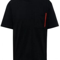 HUGO MEN Relaxed-Fit T-Shirt aus Baumwolle mit rotem Logo-Tape Daffaello Schwarz 001