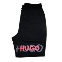 HUGO Dilton Baumwoll-Shorts aus French Terry mit Logo Schwarz 001