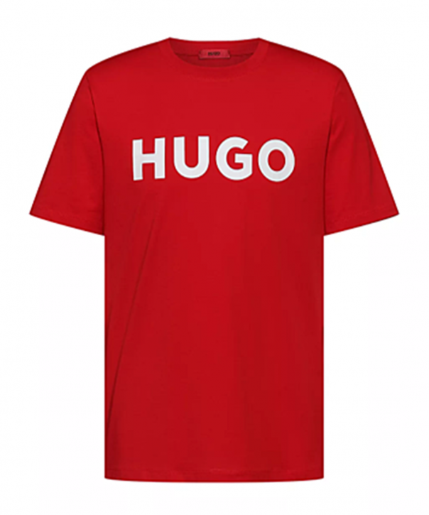 Hugo Boss Herren T-Shirt Dulivio Regular-Fit aus Baumwoll-Jersey mit Kontrast-Logo Rot 693 Hugo Boss Herren T-Shirt Dulivio Regular-Fit aus Baumwoll-Jersey mit Kontrast-Logo Rot 693