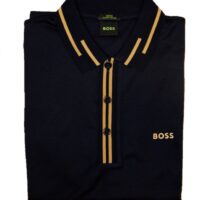 Hugo Boss Poloshirt Paule 1 mit sportlichen Streifen an der Knopfleiste Blau 402 Hugo Boss Poloshirt Paule 1 mit sportlichen Streifen an der Knopfleiste Blau 402