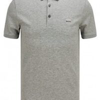 Hugo Boss Slim-Fit Poloshirt Passenger aus Stretch-Baumwolle mit Logo-Aufnäher grau 051