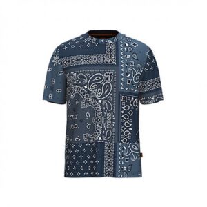 HUGO BOSS T-Shirt aus Baumwoll-Jersey mit Print TAllover Blau 413