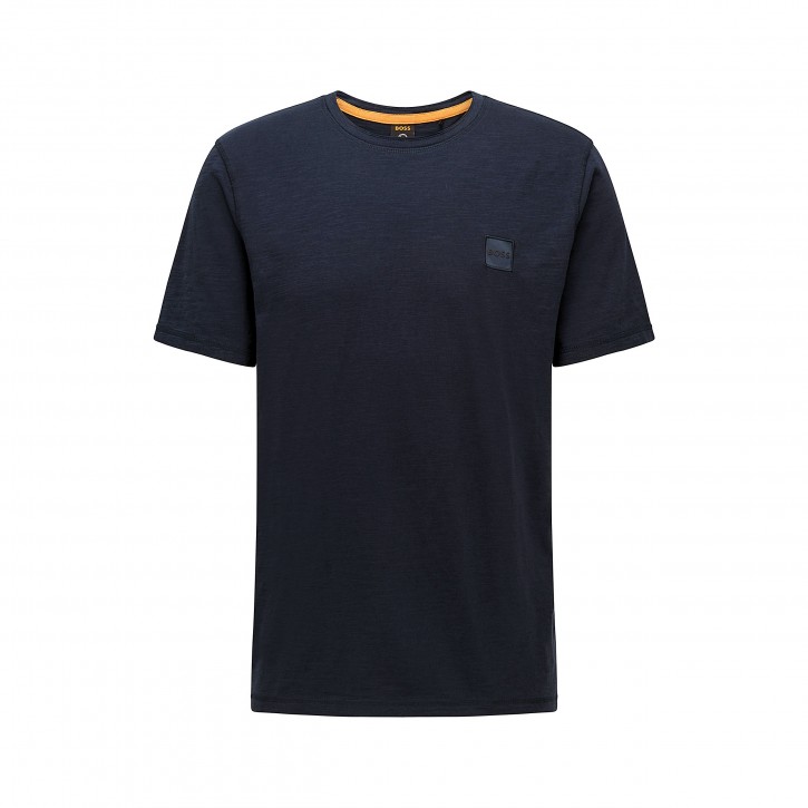 Hugo Boss Herren Rundhals T-Shirt TEGOOD mit Label patch auf der Brust dunkelblau 404 Hugo Boss Herren Rundhals T-Shirt TEGOOD mit Label patch auf der Brust dunkelblau 404