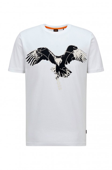 Hugo Boss Regular-Fit T-Shirt Thinking 2 aus Baumwoll-Jersey mit Tier-Artwork weiß 100 Hugo Boss Regular-Fit T-Shirt Thinking 2 aus Baumwoll-Jersey mit Tier-Artwork weiß 100