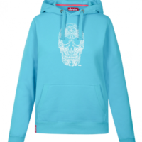 Derbe Damen Pullover Hoodie Kapuzenpullover Sweater Fishskull RIVER BLUE 0150