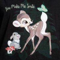 DIESNEY Bambi Smile Girl Loose Shirt schwarz DIESNEY Bambi Smile Girl Loose Shirt schwarz