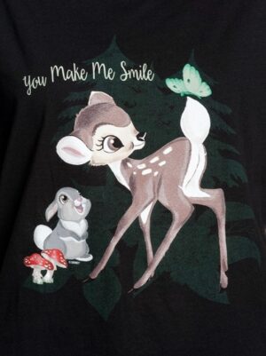 DIESNEY Bambi Smile Girl Loose Shirt schwarz