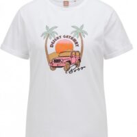 Hugo Boss REGULAR-FIT C_ESUMMER T-Snhirt aus Bio-Baumwolle  mit Sommerlichen Print  weiß 127