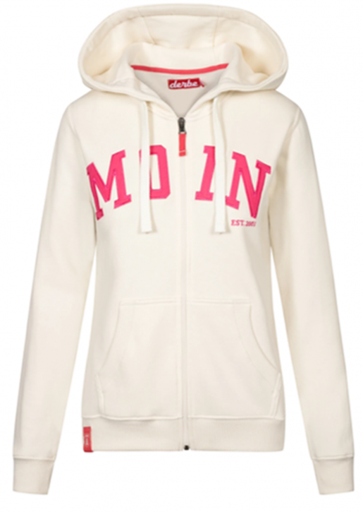 DERBE Moin Damen Sweatjacke Offwhite Beige 023 DERBE Moin Damen Sweatjacke Offwhite Beige 023