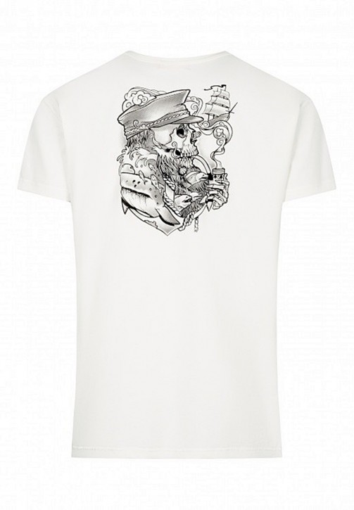 DERBE Herren  Kapitän Skull Herren Shirt Offwhite Beige 023 DERBE Herren  Kapitän Skull Herren Shirt Offwhite Beige 023