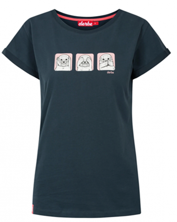 DERBE Kegelrobbe Damen Shirt Navy Dunkelblau 010 DERBE Kegelrobbe Damen Shirt Navy Dunkelblau 010