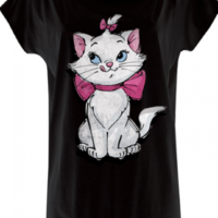 DIESNEY Aristocats Pure Cute Loose Shirt female black DIESNEY Aristocats Pure Cute Loose Shirt female black