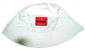 HUGO Fischerhut MEN-X555-1_T aus Twill mit rotem Logo-Label beige 272