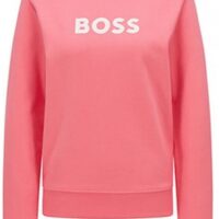 Hugo Boss Baumwoll-Sweatshirt aus French Terry mit Logo-Print C_Elaboss_6 Pink 663