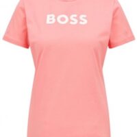 Hugo Boss C_Elogo_5 Damen T-Shirt mit weißem Logo-Schriftzug pink 663 Hugo Boss C_Elogo_5 Damen T-Shirt mit weißem Logo-Schriftzug pink 663