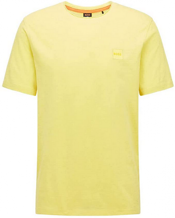 Hugo Boss Herren Rundhals T-Shirt TEGOOD mit Label patch auf der Brust beige 271 Hugo Boss Herren Rundhals T-Shirt TEGOOD mit Label patch auf der Brust beige 271