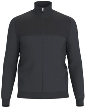 Hugo Boss Zowan Strickjacke mit kleinem Logo-Schriftzug auf der Brust dunkelblau 402