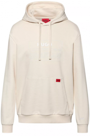 Hugo Men Debster Relaxed-Fit Hoodie aus Bio-Baumwolle mit Manifesto-Logo Hellbeige 272