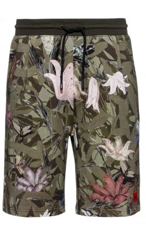 Hugo  Shorts Dlorallo aus Baumwoll-Terry mit Cyber-Bug-Print Camouflage 961