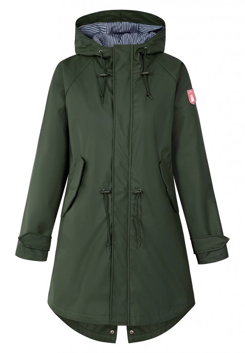 DERBE Regenjacke Traveby Friese Fisher Navy Blue Striped 050 olive DERBE Regenjacke Traveby Friese Fisher Navy Blue Striped 050 olive