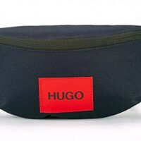 Hugo Boss Gürteltasche Ethon_Bumbag aus recyceltem Nylon mit rotem Logo-Label schwarz 002 Hugo Boss Gürteltasche Ethon_Bumbag aus recyceltem Nylon mit rotem Logo-Label schwarz 002