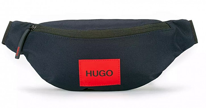 Hugo Boss Gürteltasche Ethon_Bumbag aus recyceltem Nylon mit rotem Logo-Label schwarz 002 Hugo Boss Gürteltasche Ethon_Bumbag aus recyceltem Nylon mit rotem Logo-Label schwarz 002