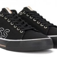 Hugo Boss Hightop Sneakers Aiden_Tenn_cvlg aus Baumwoll-Canvas mit „B“-Detail  schwarz 001 Hugo Boss Hightop Sneakers Aiden_Tenn_cvlg aus Baumwoll-Canvas mit "B"-Detail  schwarz 001