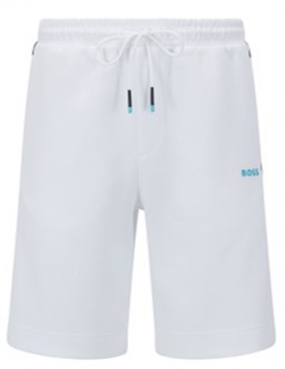 Hugo Boss  Headlo 1 Shorts aus Baumwoll-Mix mit kontrastfarbenem Logo weiß 100 Hugo Boss  Headlo 1 Shorts aus Baumwoll-Mix mit kontrastfarbenem Logo weiß 100
