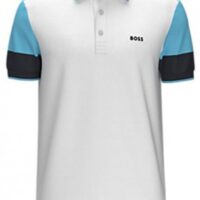 Hugo Boss Paddy 11 Poloshirt aus Interlock-Baumwolle mit Colour-Block-Ärmeln weiß 100 Hugo Boss Paddy 11 Poloshirt aus Interlock-Baumwolle mit Colour-Block-Ärmeln weiß 100