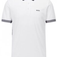 Boss Slim-Fit Poloshirt Paule aus Baumwoll-Mix mit kontrastierende Besätze Weiß 100 Boss Slim-Fit Poloshirt Paule aus Baumwoll-Mix mit kontrastierende Besätze Weiß 100