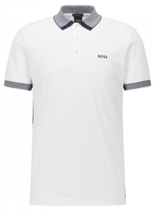 Boss Slim-Fit Poloshirt Paule aus Baumwoll-Mix mit kontrastierende Besätze Weiß 100 Boss Slim-Fit Poloshirt Paule aus Baumwoll-Mix mit kontrastierende Besätze Weiß 100
