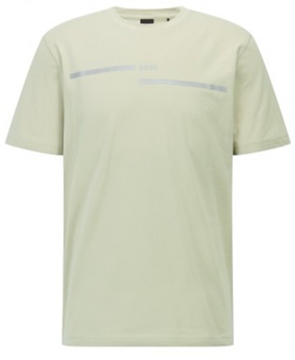 Hugo Boss Regular-Fit T-Shirt Tee 4 aus Stretch-Baumwolle mit Logo-Print Hellbeige 271 Hugo Boss Regular-Fit T-Shirt Tee 4 aus Stretch-Baumwolle mit Logo-Print Hellbeige 271