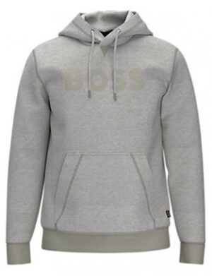 Hugo Boss Welndi Sweatshirt mit Logoschriftzug auf Brust in Hellbeige 271