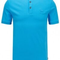 Hugo Boss Slim-Fit Poloshirt Passenger aus Stretch-Baumwolle mit Logo-Aufnäher Blau 439